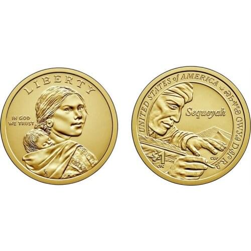 US $ 1 commemoration of Sakagarve, United States 100% Real Unc Genuine Original Coins Collection Coin