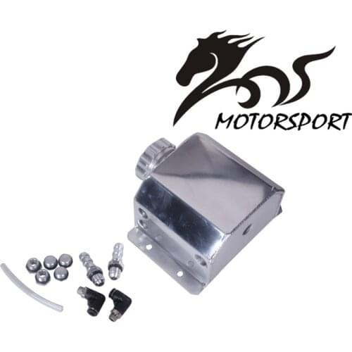 Universal 1L Aluminum Oil Catch Can Tank Reservoir with Drain Plug Racing Oil Catch Tank