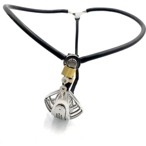 Stainless Steel Underwear Male Chastity Device,Chastity Belt,Cock Cage,Penis Lock,Bondage Penis Adult Games Sex Toys for Man