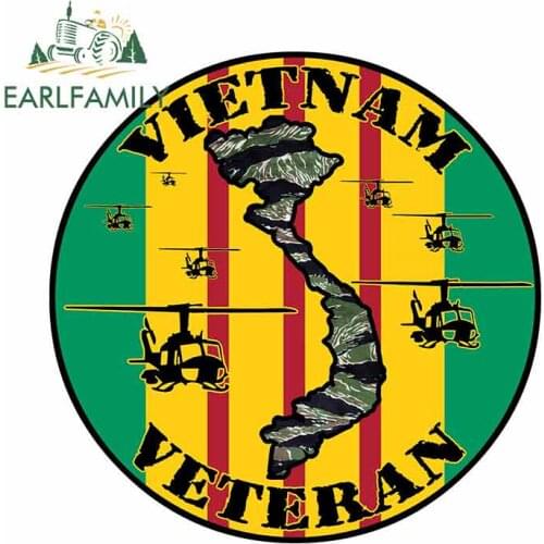 EARLFAMILY 13cm x 13cm Car Stickers and Decals DIY for Vietnam Veteran Personality Sticker Vinyl Car Wrap Car Accessories