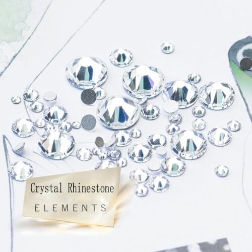 YANRUO Rhinestones SS3-SS40 All Sizes 3D Nail Art Decorations Costura Crystal Clear Strass Crystal Non Hotfix Rhinestones