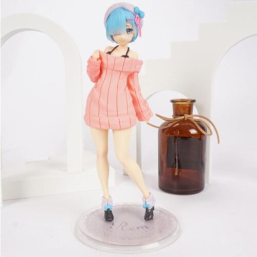 Japanese Anime Life In A Different World From Zero Blue / Pink Figure Model Toys PVC Figure Sexy Girl Toys Gifts