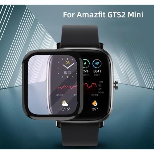 Soft Fibre Glass Protective Film Cover For Amazfit Watch GTS2 Mini For Xiaomi Full Screen Protector Case for Amazfit GTS 2 Mini