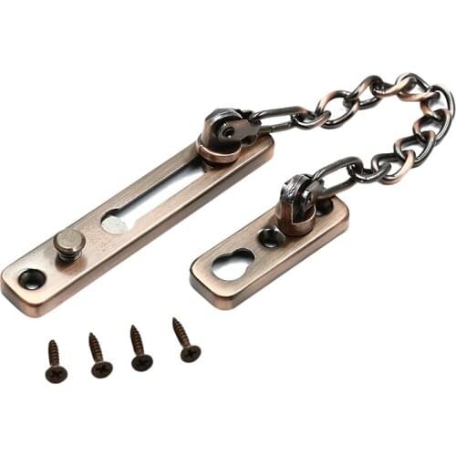 1pc Safety Door Chain Lock and screws Guard Security Lock Cabinet Locks For DIY Home Door Tool Gold Silver Color