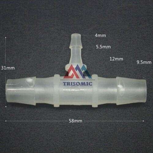10mm*4mm*10mm T type Reducing Connector Tube Joiner Material PP Plastic Fitting Fish Tank Airline Aquarium