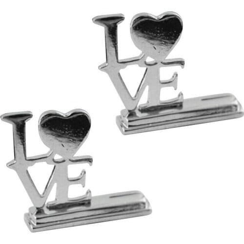 1000sets DHL place card holder + plain card Love Wedding Table Place Card Holder Bridal Shower Wedding Souvenirs Favor