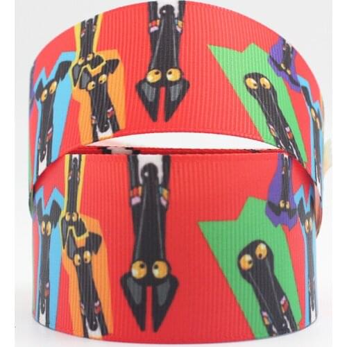 16-75mm Red Dog Print Grosgrain Ribbon 10/25/50 Size Diy Bowknot Wedding Party Decoration Ribbon