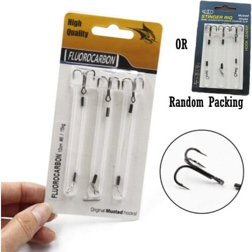 3pcs/card Line Group Fishhook Pike Perch Bass Predator Lure Fishing Sharp Hook Stainless Steel 6/8/10cm Fish Tackle Pesca Tools