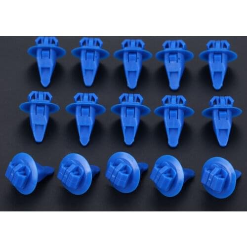 50Pcs 8mm Hole Car Fender Shield Retainers Nylon Rivets Auto Fastener Clips For Toyota Cruiser Camry Corolla Crown D130 Blue