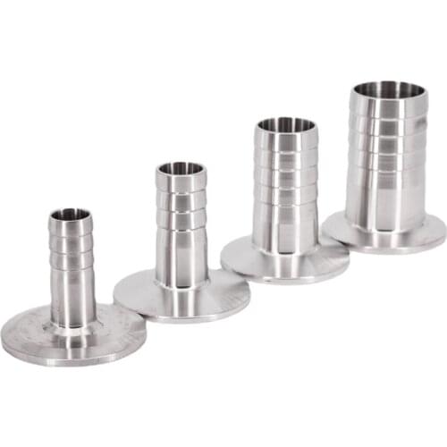 6 8 10 12 14 16 19 25 32 38 45 51mm Hose Barb x 0.5" 1" 1.5" 2" Tri Clamp SUS 304 316L Stainless Steel Sanitary Fitting Homebrew