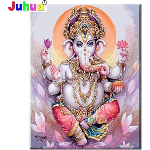 Fantasy Hindus God 5d diy diamond painting full Square Round drill rhinestone embroidery kits Ganesha Religion Home Decoration