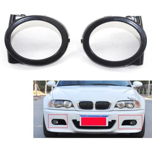 Car Fog Light Trim Ring Cover Fit for BMW E46 M3 01-06 Black Bumper
