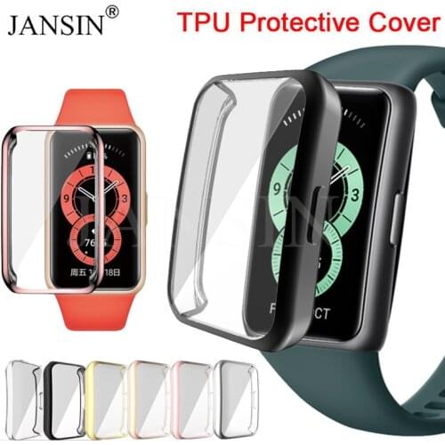 Watch Case For Huawei Band 6 Soft TPU Protective Cover For Huawei Honor Band 6 Full Screen Protector Cases Frame Bumper Shell