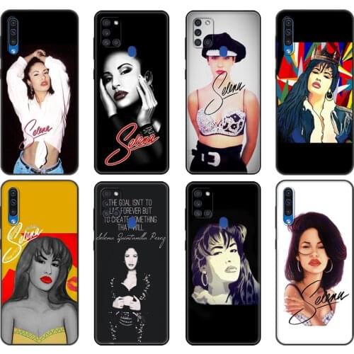 Black tpu Case For Samsung Galaxy A50 50S A30S A10 A01 A11 A21S A31 A41 A51 A71 M21 M30S S10 LITE Cover selena quintanilla