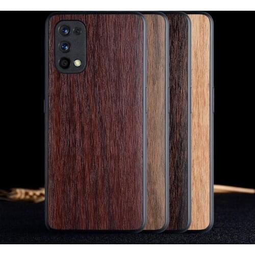Wooden Texture Case For OPPO Realme 8 7 6 5 3 Pro C15 C11 Reno ACE 2 Reno4 Z F11 Pro A11 A11X Reno5 F PU Leather Soft Funda