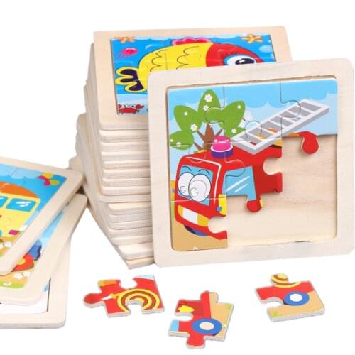 Wooden Puzzle Childrens Car Animal Insect Puzzle Wooden Early Education Toys Environmentally Friendly Assembly Puzzle Game