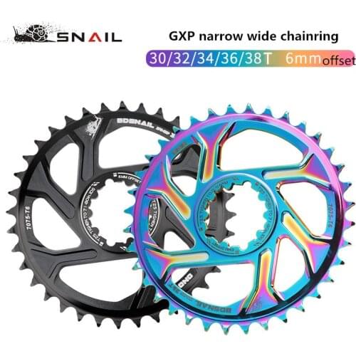 Crankset GXP Bike MTB Mountain Bike 30T/32T/34T/36T/38T Crown bicycle chainring 8-11speed bike chainwheel offset 6mm