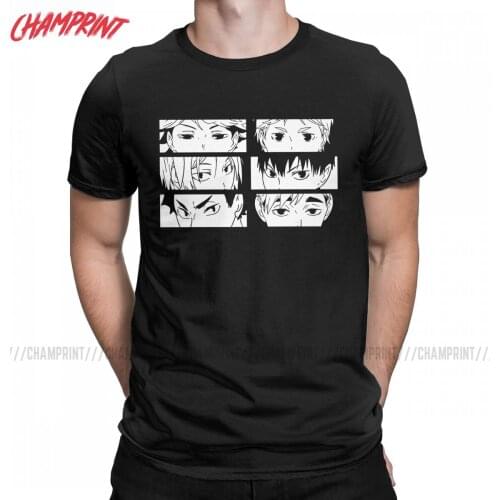 Pretty Setter Squad Haikyuu T Shirt Men Pure Cotton Vintage T-Shirt Crewneck Anime Tees Short Sleeve Tops Printing