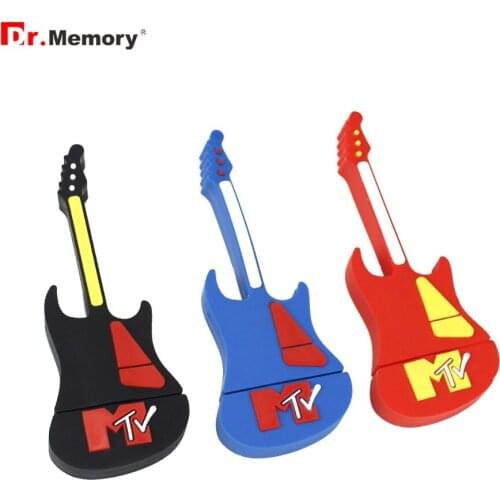 Dr. Memory Music Guitar Model Pen Drive Usb 2.0 Flash Drive 8GB 16GB 32GB 64GB Musical Instrument Bass Guitar Silicone U Stick