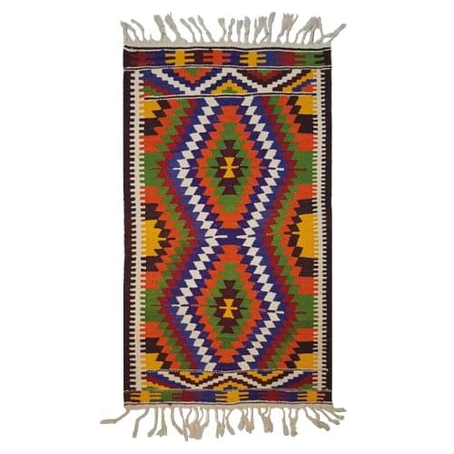 Denizli Çal Anatolian Rug, Hand Made Oriental Carpet, 50+ Years Old, %100 Wool, 80 x 130 cm