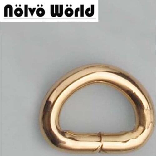 100pcs 5 colors 13*10mm 1/2 inch Small Opened d ring,ound edge d ring,alloy metal Fat d-ring