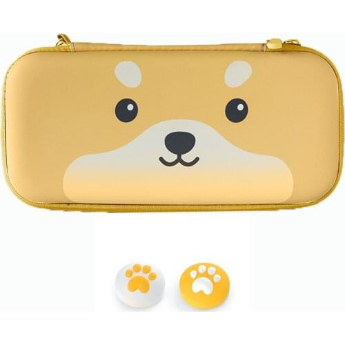 Cute Cats Dogs Ears Protables For Nintendo Switch Gray Nintend Switch Accessories Travel Carrying Bag NS Waterproof Bag Case