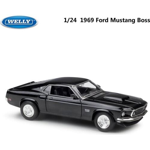 WELLY 1:24 Scale Diecast Car High Simulation 1967 Ford Mustang Boss429 Model Car Metal Alloy Toy Car For Kids Gifts Collection