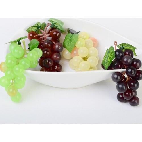 Fashion Artificial Fruit Grape Real Touch 22 Grain DIY Home Party Garden Decoration Latex Crafts Photography Props Plant wall