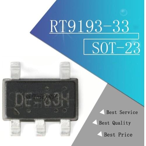 10pcs RT9193-33 SOT-23 RT9193-33GB SOT-23-5 SOT23-5 RT9391 3.3V DE = A1D new original