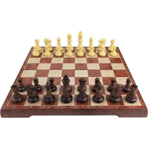 New Magnetic Folding Chess Board Pieces Game Set Plastic Chess Checkers Folding Chessboard Table Games Entertainment Gift