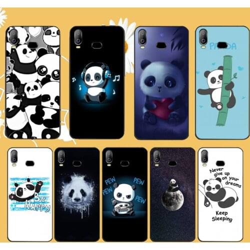 PENGHUWAN cute panda Novelty Soft Silicone TPU Phone Cover For Samsung A10 A20 A30 A40 A50 A70 A71 A51 A6 A8 2018