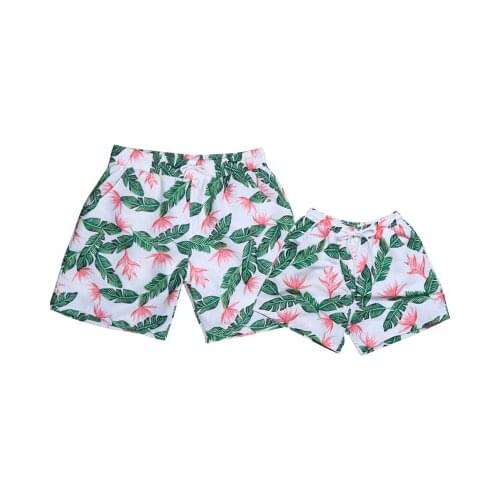 Family Matching Beachwear Dad Son Summer Swimming Trunks Boys Print Swim Shorts Swimwear Beach Shorts Swimsuit