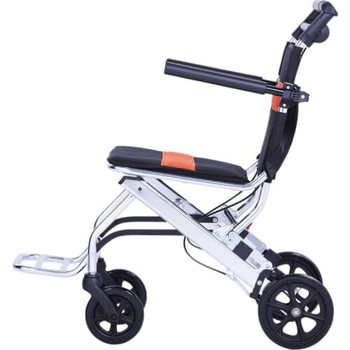 Aluminum alloy portable wheelchair tower type three-dimensional support walking stick folding light small ultra trolley