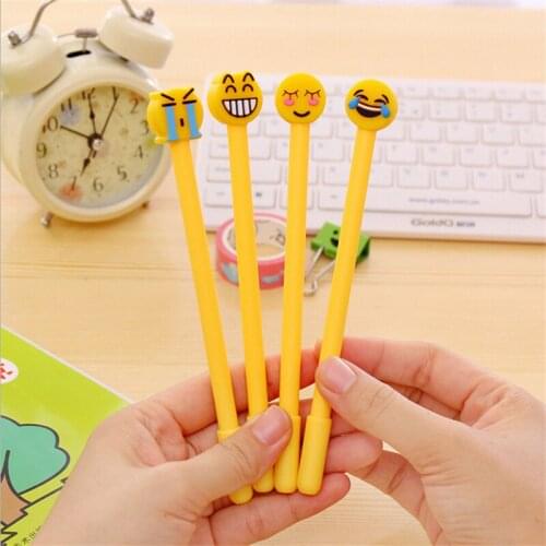 X106 creative Korean cartoon adorable expression black neutral pen full needle neutral pen pupil stationery use for students