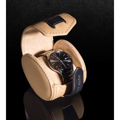 New 2021 Brand Watch Protect Case Leather Wristwatch Storage Boxes Case Mens Travel Watch Bag For Single Watch