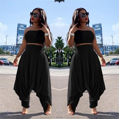 Womens Suit Sporting Summer Sleeveless tube top sportswear Solid Sports Waist Waist Suit Fashion Casual Two-piece Suit