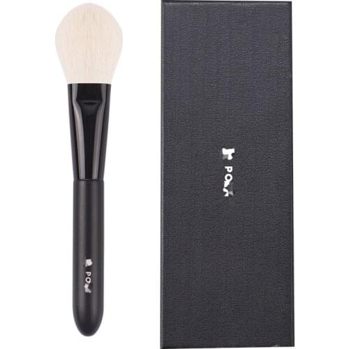 1 pc #6 Pro white Goat hair mix synthetic hair Makeup brushes Face Powder contour Blusher Make up brush wood handle with box