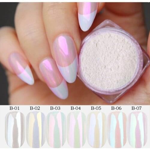1PC Nail Powder Dust Pigment Pearl Powder For Nails Glitter Shell Dust DIY Nail Decor