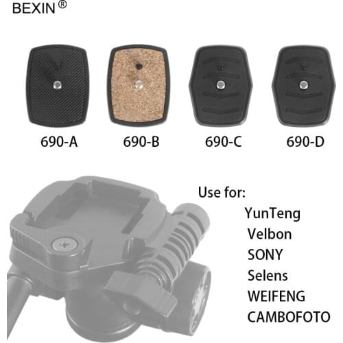 10pcs Tripod plate quick release plate three-dimensional plastic mount plate camera plate adapter small plate for Yunteng 690