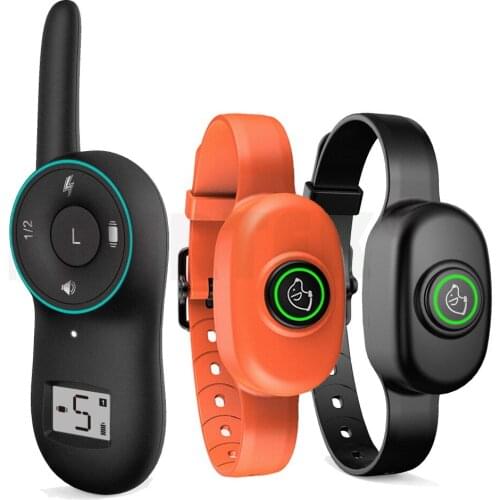 400M Waterproof , Rechargeable Dog Training Vibration, Shock Collar with LCD Display Remote For 1/2 dogs