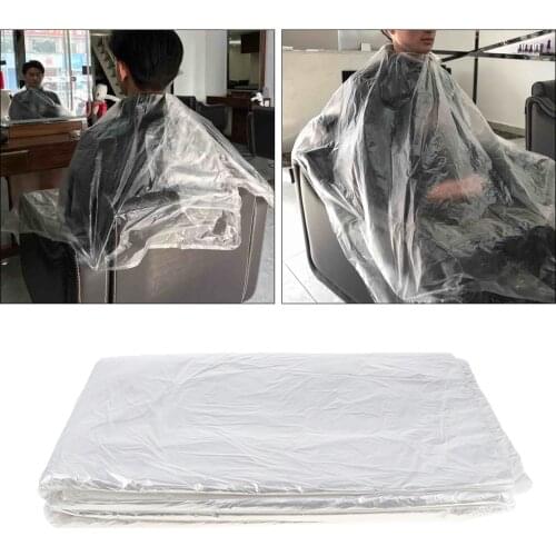 50pcs Disposable Hair Cutting Salon Capes Waterproof Apron Gown Haircut Beard Hairdressing Capes Cloth 120x160cm