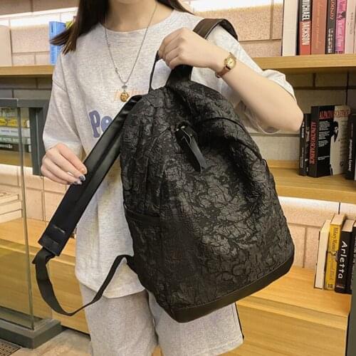 Black Backpack Woman Simple Nylon School Bag Casual Lady Travel Rucksack Female Large Capacity Backpacks Ladies Bagpacks Mochila