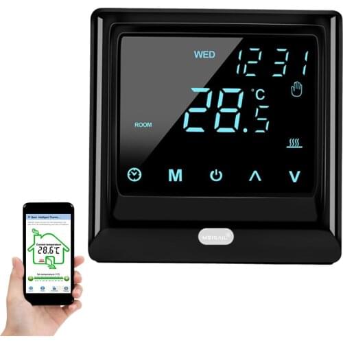 New Digital Wifi Smart Thermostat LCD Temperature Control Panel Wireless Floor Heating Controller Mobile Phone APP/Voice Control