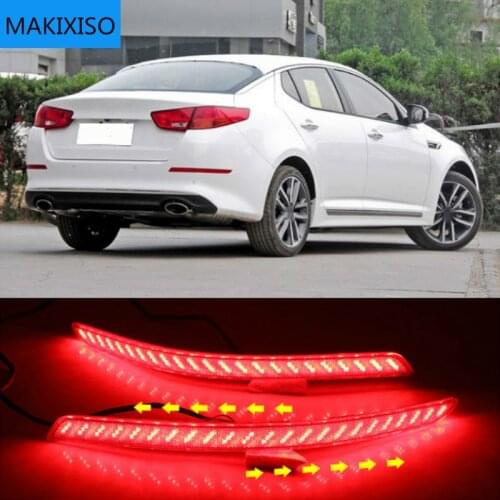 For KIA Optima K5 2014 2015 LED Lens Rear Bumper Reflector Brake Fog Light Lamp