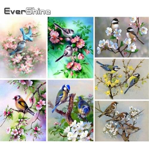 EverShine Diamond Painting Bird Full Square Cross Stitch Diamond Embroidery Sale Animals Handicraft Art Gift Decoration For Home