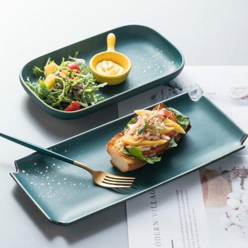 Nordic Ceramic Dinner Plates Trays Decorative Steak Sushi Food Cookware Dinner Plates Pratos De Jantar Kitchen Tableware DB60PZ