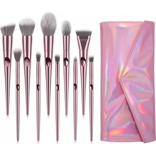 10 Pcs Makeup Brushes Special Designed Popular Women Face Eyeshadow Makeup Brushes Set Easy Hold Cosmetics Soft Pincel Maquiagem