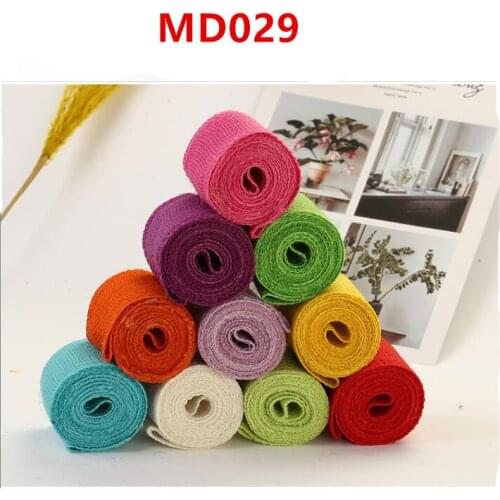 4M width 6cm Diy handmade color ribbon burlap roll idyllic coarse linen burlap strip jute roll MD029