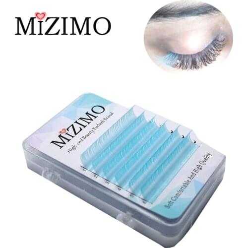 MIZIMO New Color Grafted Eyelashes 0.07 / 0.1mm C / D 8-15mm Light Blue Artificial Mink Fur Character Eyelash Extension