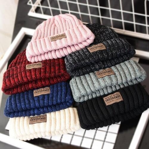 Fashion thick Twist Thread Knitted Hat Children Female Artificial Winter Hats Caps Girl Women thread Knit Beanies